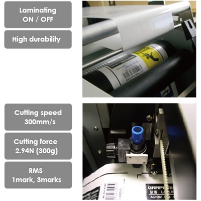 graphtec lcx603 label printer - cutting laminating process