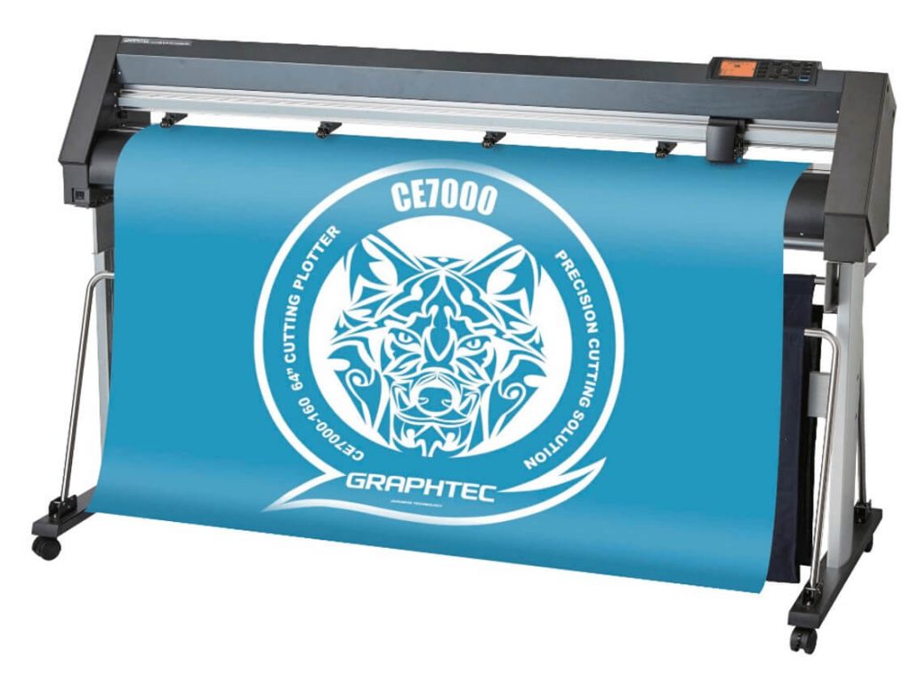 graphtec ce7000-160 – with stand media & basket – angled graphtec ce7000-160 - with stand media & basket - angled